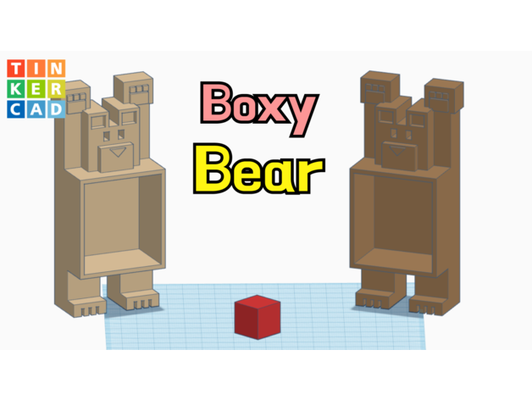 boxy ours boîte tinkercad by eunny cube cloche 3d print model - Mito3D