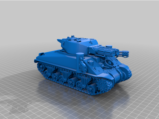 terre raider sherman variante by oiseau tueur 40k conversion remix espace marin réservoir réservoirs marteau guerre warhammer40k wh40k ww2 américain 3d print model - Mito3D