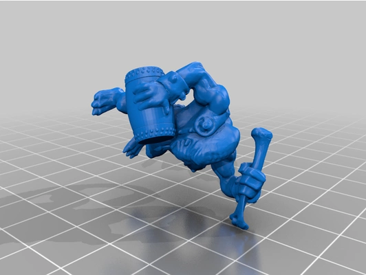 fimir músico by jac combate batería ejército proyecto heroquest martillo guerra fantasía 3d print model - Mito3D