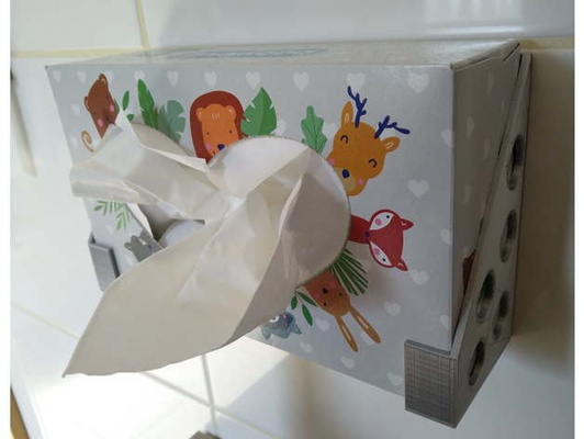 tissue box wall mount by yodreid 3d print model - Mito3D