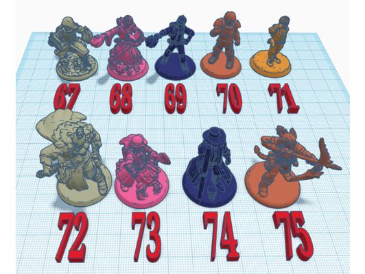 mini pack 5 by jalapenofizz barbar dd dnd dungeons drachen kämpfer held schmiede heroforge miniatur miniaturen minis nekromant ork ranger zauberer kriegsgeschmiedet hexenmeister magier 3d print model - Mito3D