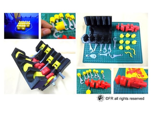 v8 engines crankshaft by nba2006428 kübik i3 mega araba krank mili motor mekanik solidworks 3d print model - Mito3D