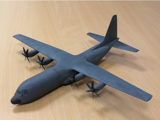 130 herkules ladung flugzeug by jbcdefg luft 130j c130 detailliert militär modell 3d print model - Mito3D