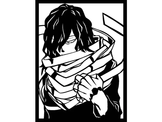 disparo aizawa plantilla by longquan anime boku héroe academia manga my acadamia 3d print model - Mito3D