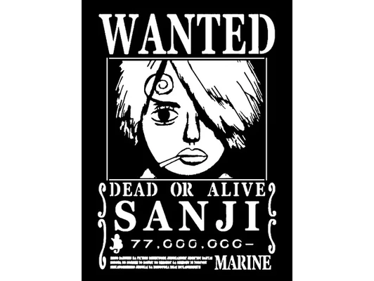 procurado poster sanji estêncil 2 by longquan anime meme preto perna recompensa chefe cozinha engraçado placa manga mangalore pedaço 1 peça pirata sanjiu chapéu palha piratas vinsmoke 3d print model - Mito3D