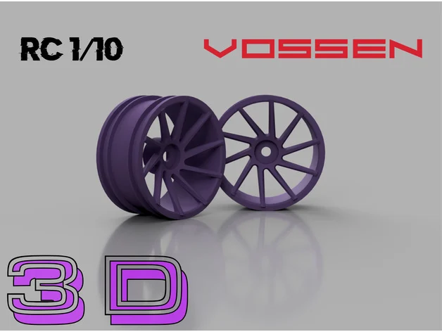 rc rim 1 10 vossen cvt replica by giube1996 3d printer printing car drift wheels wheel 3D print model - Mito3D