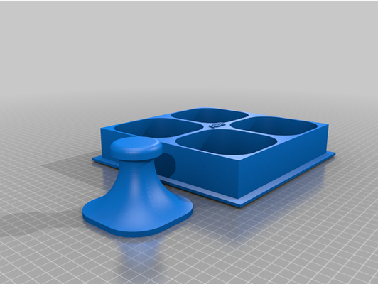 4-in-1 patty press stamp by allysonbanks 3d print model - Mito3D