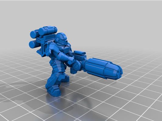 pesante armi gue'ron'vesa by mistermano 40k cupo futuro eresia eretico miniatura spazio marino taurina tau warhammer 3d print model - Mito3D