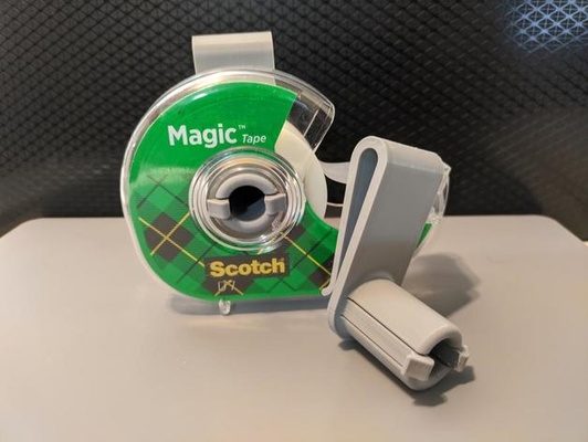 scotch nastro clip by rootinit cintura guaina dispenser titolare supporto 3d print model - Mito3D