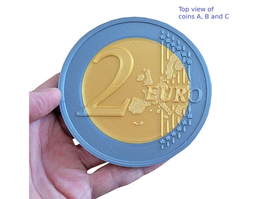 moneda portavasos euro 2 by dreamtime24 3d print model - Mito3D