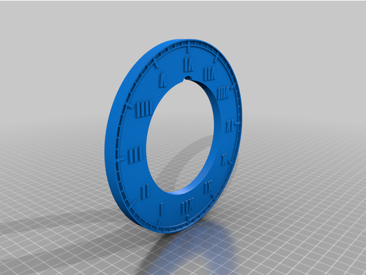 clock face roman numbers by danielspel 3d print model - Mito3D