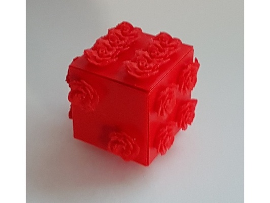 impossível rosa dados by pertti8 3d impressão arte caixa personalizado 3d print model - Mito3D