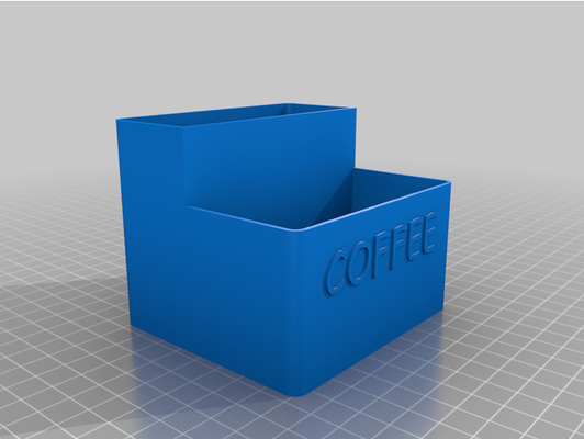 instant coffee organizer by southbaygsr 3d print model - Mito3D