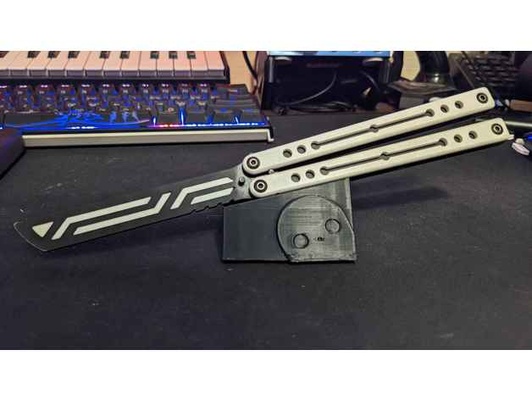 kalamar endüstriler nautilus bıçak ağzı ekler by hava sesi balisong kelebek eğitimci 3d print model - Mito3D