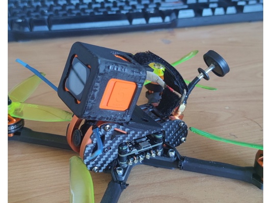 tyro109 99 runcam5 batteria astuccio guaina titolare supporto 22 5 27 5deg by ragyfpv eachine fpv freestyle pla runcam arancia tyro99 3d print model - Mito3D