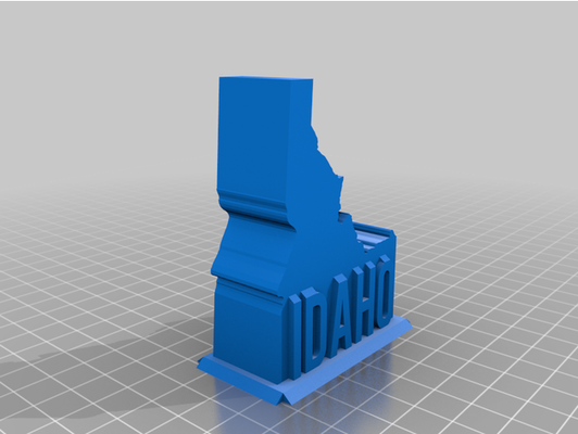 idaho on plattform by goat51177 3d print model - Mito3D