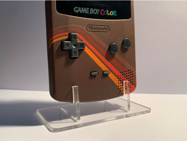 game boy cor exibição ficar pé corte laser by jspoelstra acrílico cortador 3D print model - Mito3D