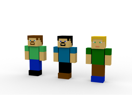 minecraft jeu personnages by égéhan ngss css 3d print model - Mito3D