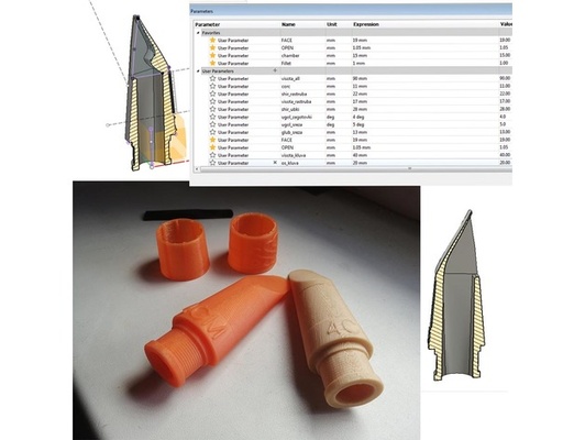 parametrico clarinetto boccaglio by frupis fusione 360 legatura musica 3d print model - Mito3D