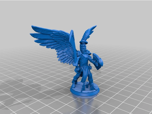 eroe guerriero angelo tavolo by midg97 letame draghi giochi 3d print model - Mito3D