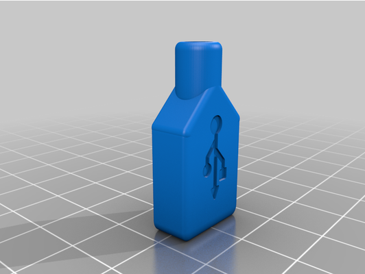 usb masculino plugue cobrir bainha framboesa by danmcgrath 3d print model - Mito3D