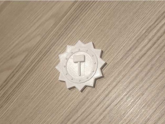 hammer coin by tugal kain industries badge 3d print model - Mito3D