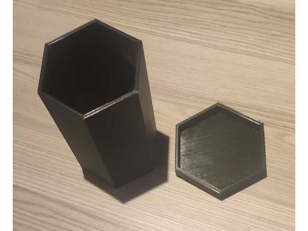 sechseckig container by vollständig kain branchen verhexen hexagon 3D print model - Mito3D