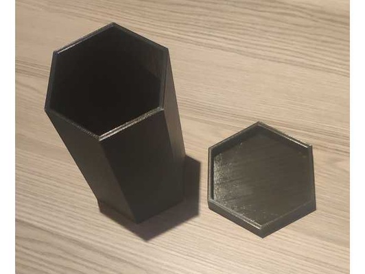 hexagonal container by tugal kain industries hex hexagon 3d print model - Mito3D