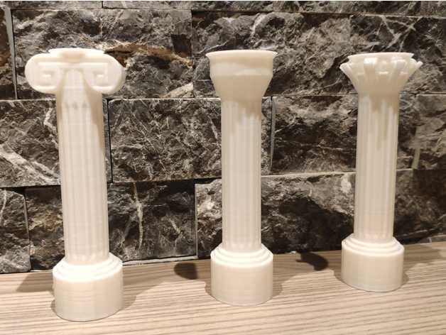 lowpoly ionico dorico corinzio colonne by completare kain industrie colonna 3D print model - Mito3D