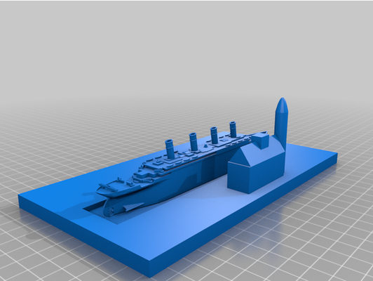 titanico asciutto dock volpe scatola semplice by silverstarline 3d print model - Mito3D