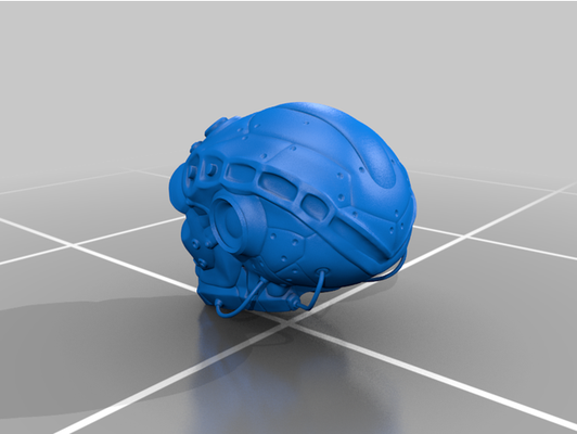 meccanico cranio by sbadigliando carattere cyberpunk robot scienza finzione 3d print model - Mito3D