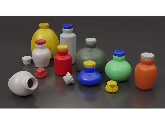 bouteille ensemble potion élixir thermos by rhombe casquette collectionner poussière collectionneur pleinement imprimable vis vase l'eau 3d print model - Mito3D