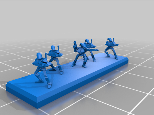 droide squadra w comandante by epicminiwars epico clone guerre 3d print model - Mito3D