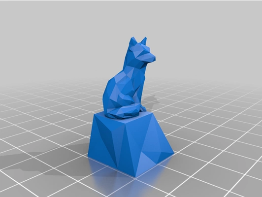 poly fox keycap by jedeii 3d print model - Mito3D