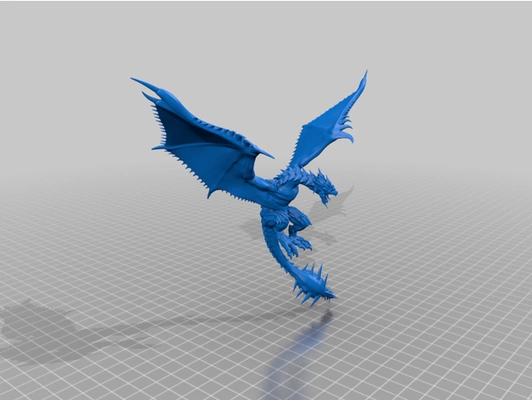 rathian rathalos remixare by xanthic chimera drago dungeon draghi mostro cacciatore mondo viverna 3d print model - Mito3D