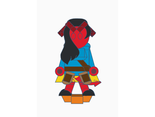 flatminis continuato femmina tiefling luce armatura by xherald bardo dnd miniatura druido dungeon draghi flatmini esploratore ranger canaglia 3d print model - Mito3D