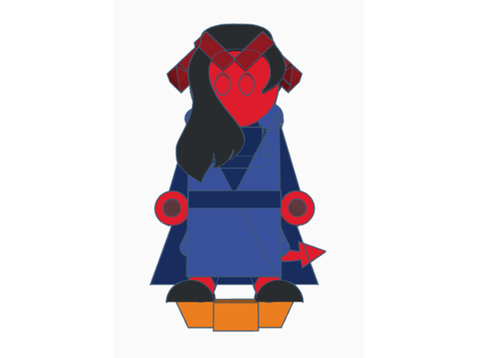 flatminis continuato femmina tiefling vestiti by xherald dnd miniatura dungeon draghi flatmini esploratore stregone procedura guidata 3d print model - Mito3D