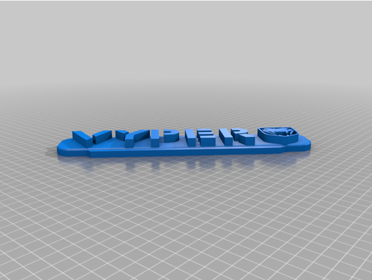 vyper scritte 3d logo sfondo by tommy j anycubic 3d print model - Mito3D