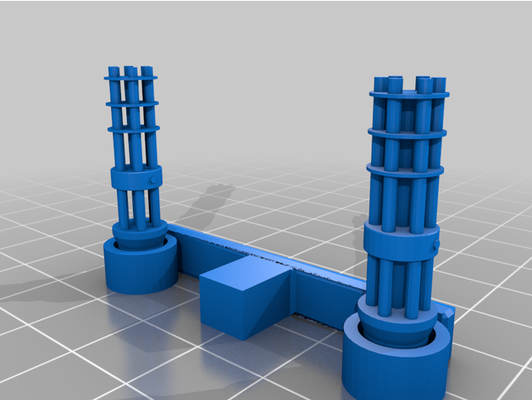 gatling gewehr benchy ausstattung by vaterschaftssteuer 3d print model - Mito3D