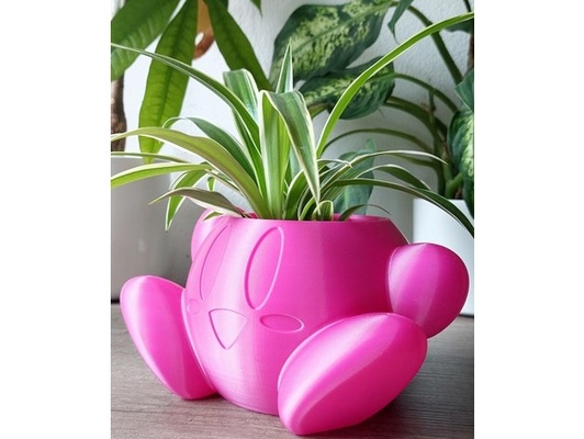 kirby planter by xniienkeee nintendo plant pot 3d print model - Mito3D