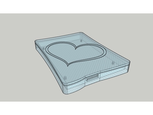 basic portable hdd case seagate by eaannist glue heart minimal ssd 3d print model - Mito3D