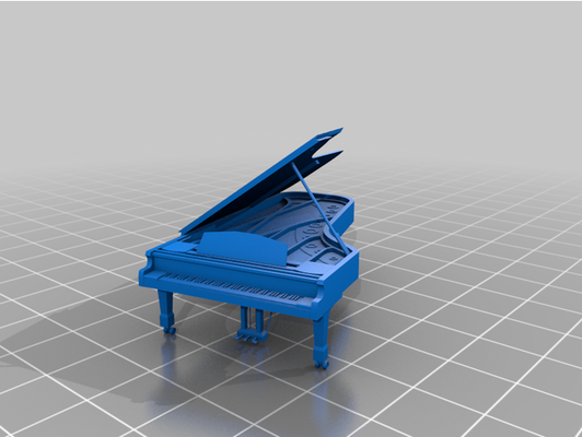 grandiose piano by courgette 3d print model - Mito3D