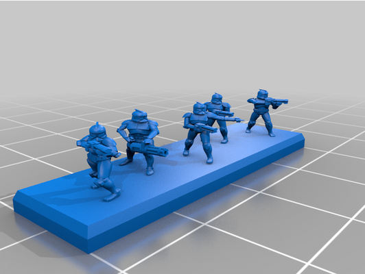 soldato squadra tenente by epicminiwars epico clone guerre 3d print model - Mito3D