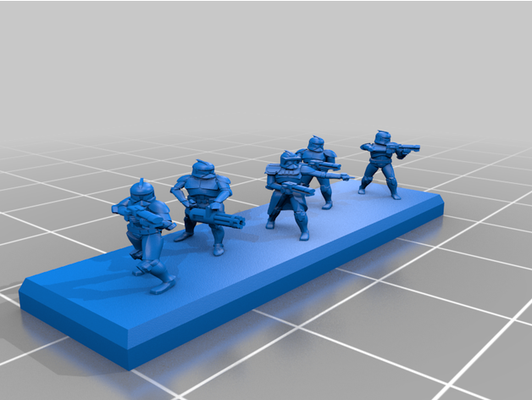 soldato squadra w specialista by epicminiwars epico clone guerre 3d print model - Mito3D