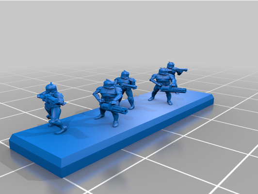 soldato pesante armi squadra by epicminiwars epico clone guerre 3d print model - Mito3D