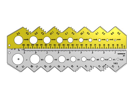 métrico imperial hilo calibrar by mslake760 hilos 3d print model - Mito3D