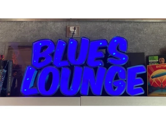 blues sala guidato lettere lampada by skuncle luce musica 3d print model - Mito3D