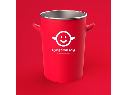 flying smile 12 by wuguigui coffee cup cupholder holder mythic mugs sleeve 3d print model - Mito3D