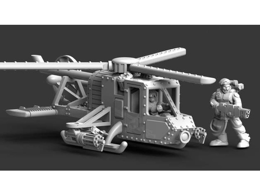 steamcoptère kikimora by karskin gaslands impérial garde nécromonde vapeur steampunk yourya youryan w40k marteau guerre warhammer40k 40000 40k 3d print model - Mito3D