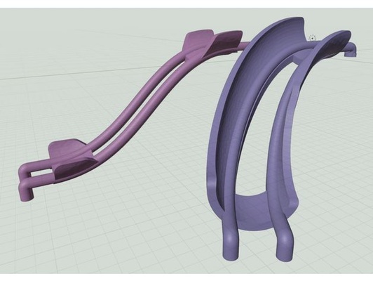 gravitrax sloping curves rails by zaskar030 3d print model - Mito3D